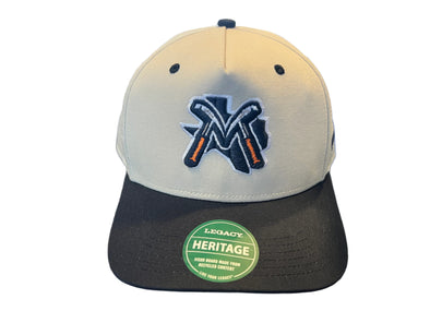 Midland RockHounds L2 Stone/Navy Heritage Twill Adj Hat